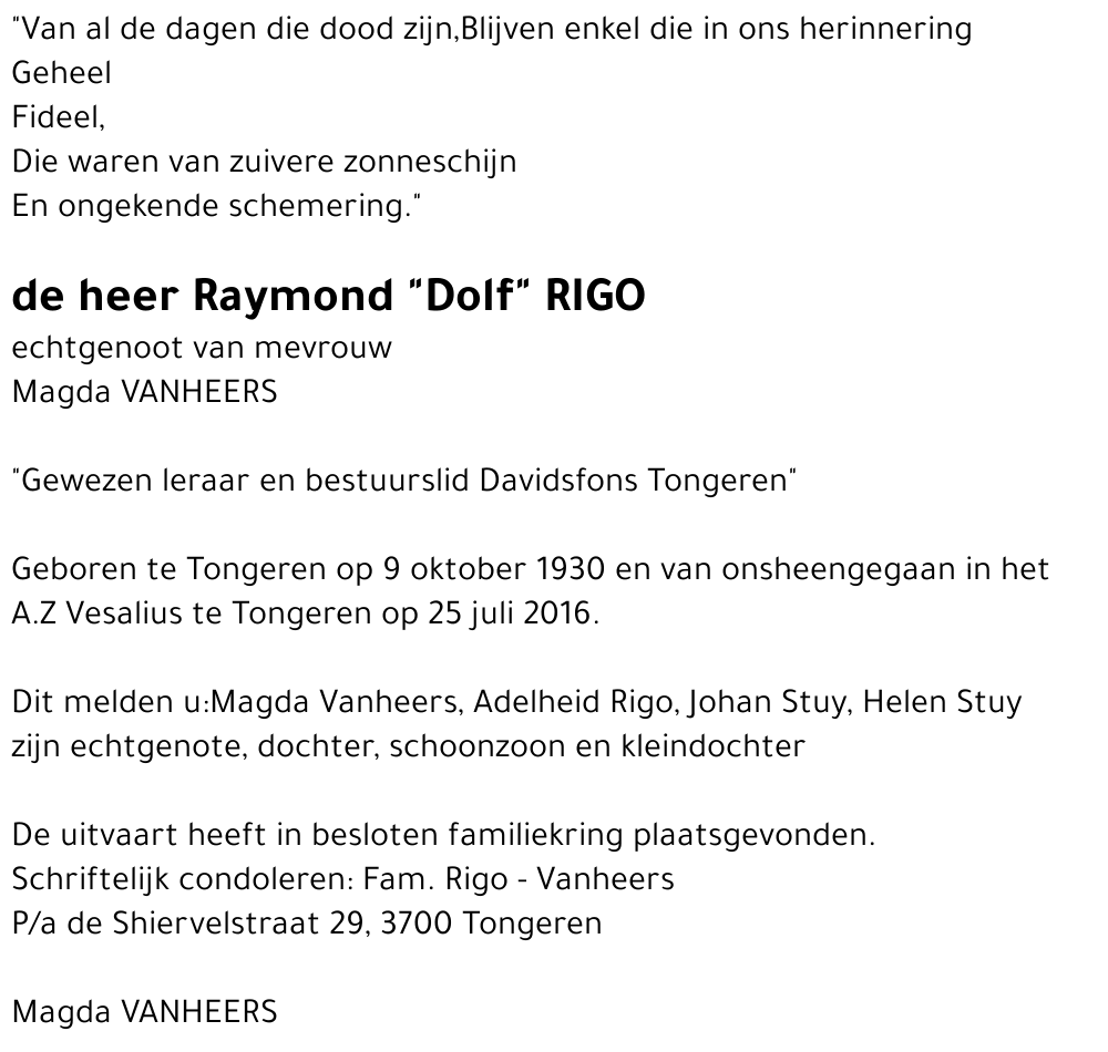 Dolf RIGO