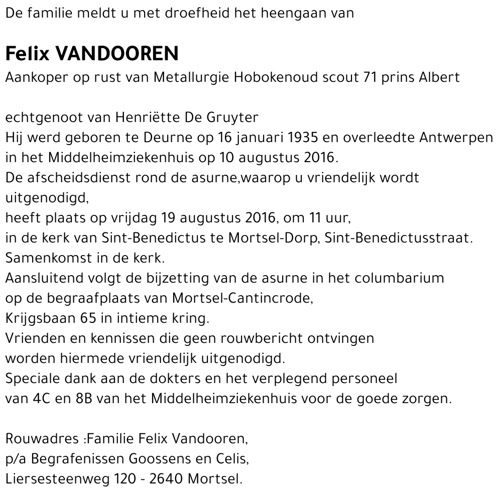 Felix Vandooren
