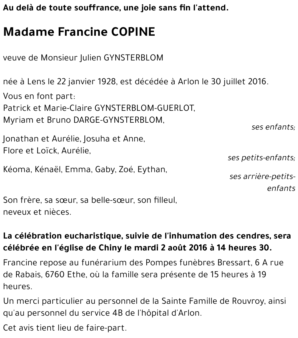 Francine COPINE 