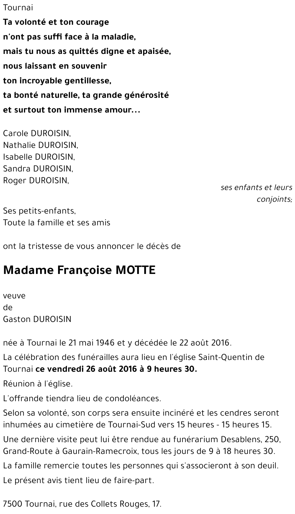 Françoise MOTTE