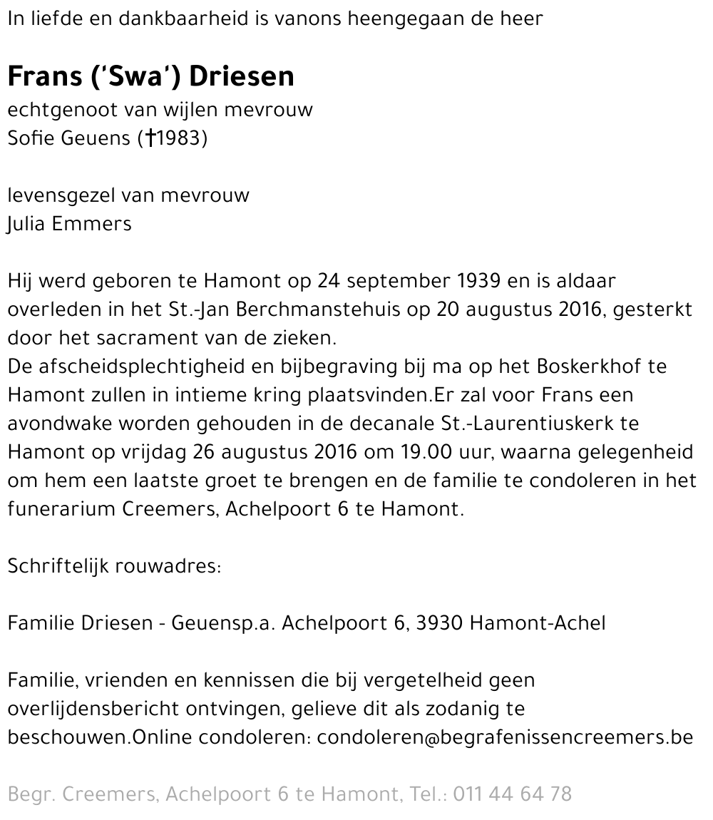 Frans Driesen