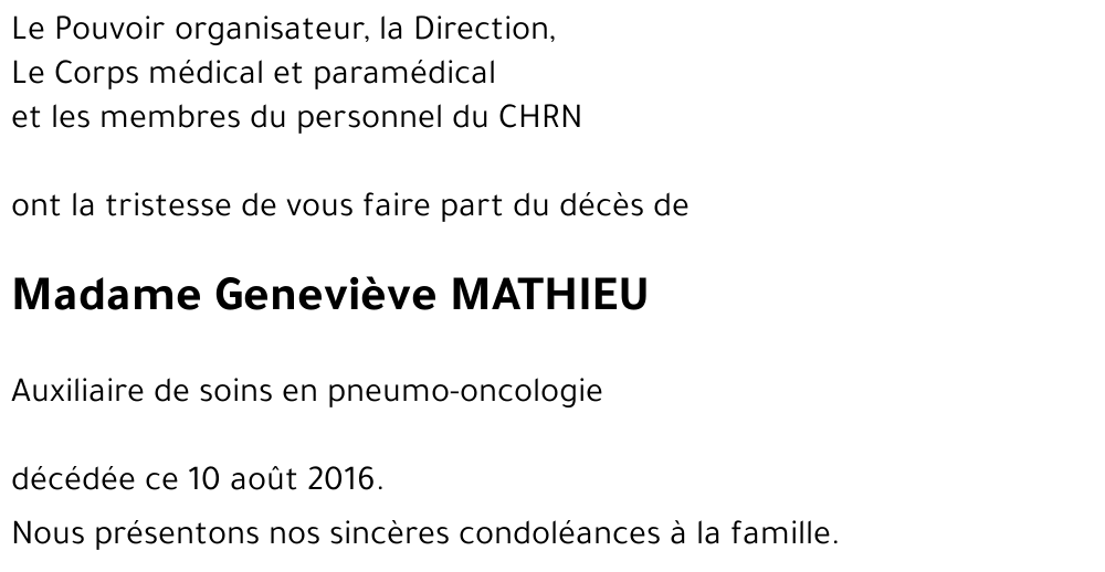 Geneviève MATHIEU