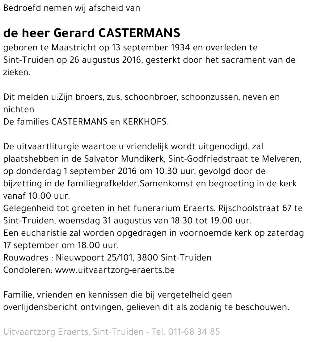 Gerard Castermans