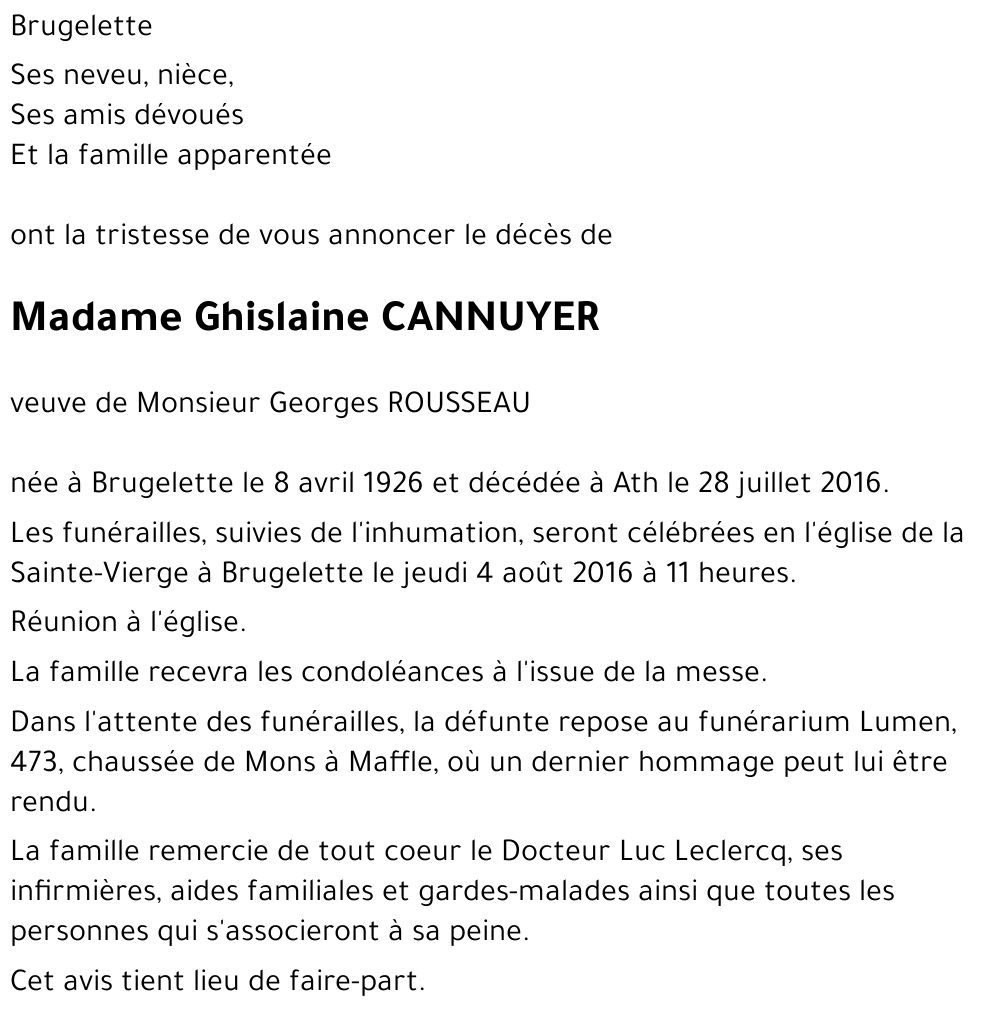 Ghislaine CANNUYER
