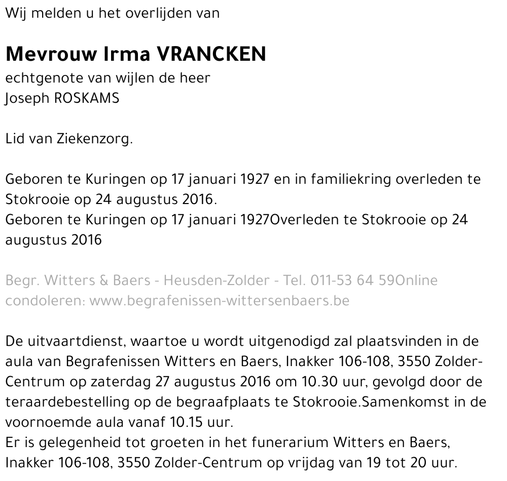 Irma Vrancken