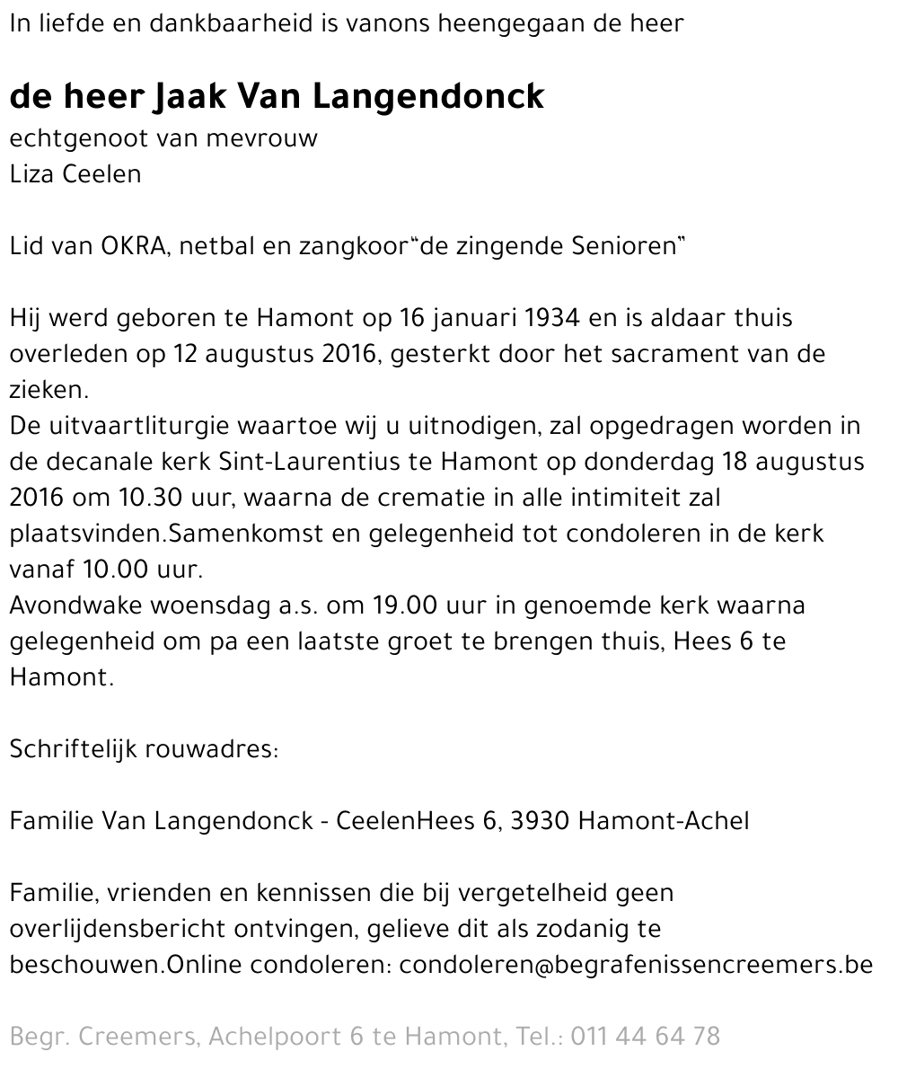 Jaak Van Langendonck