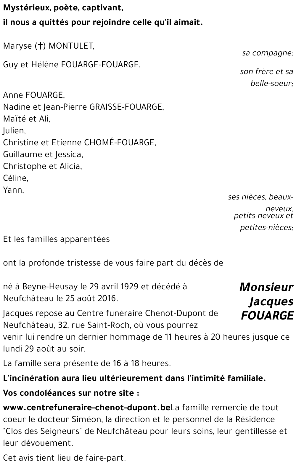 Jacques FOUARGE