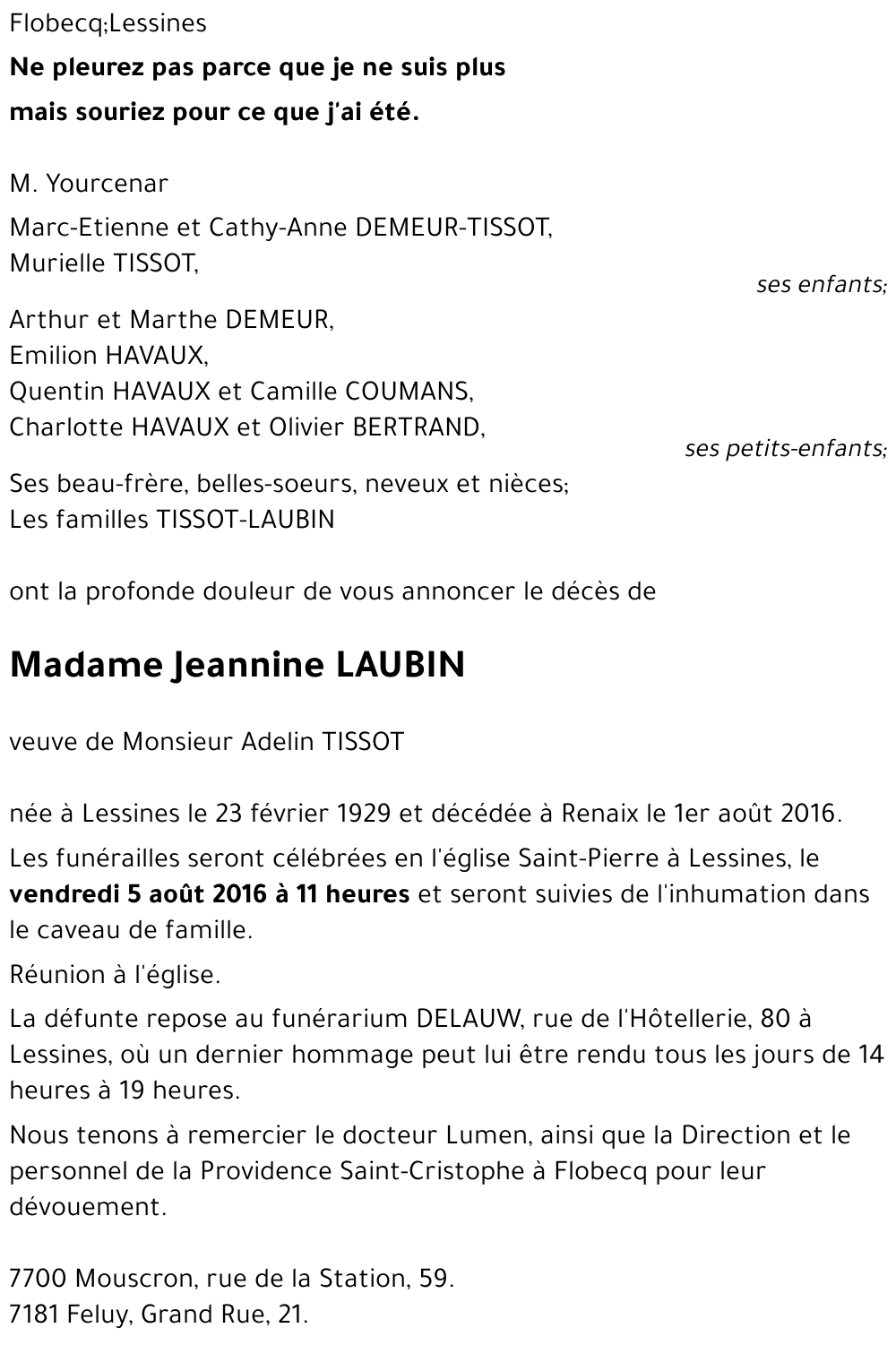 Jeannine LAUBIN