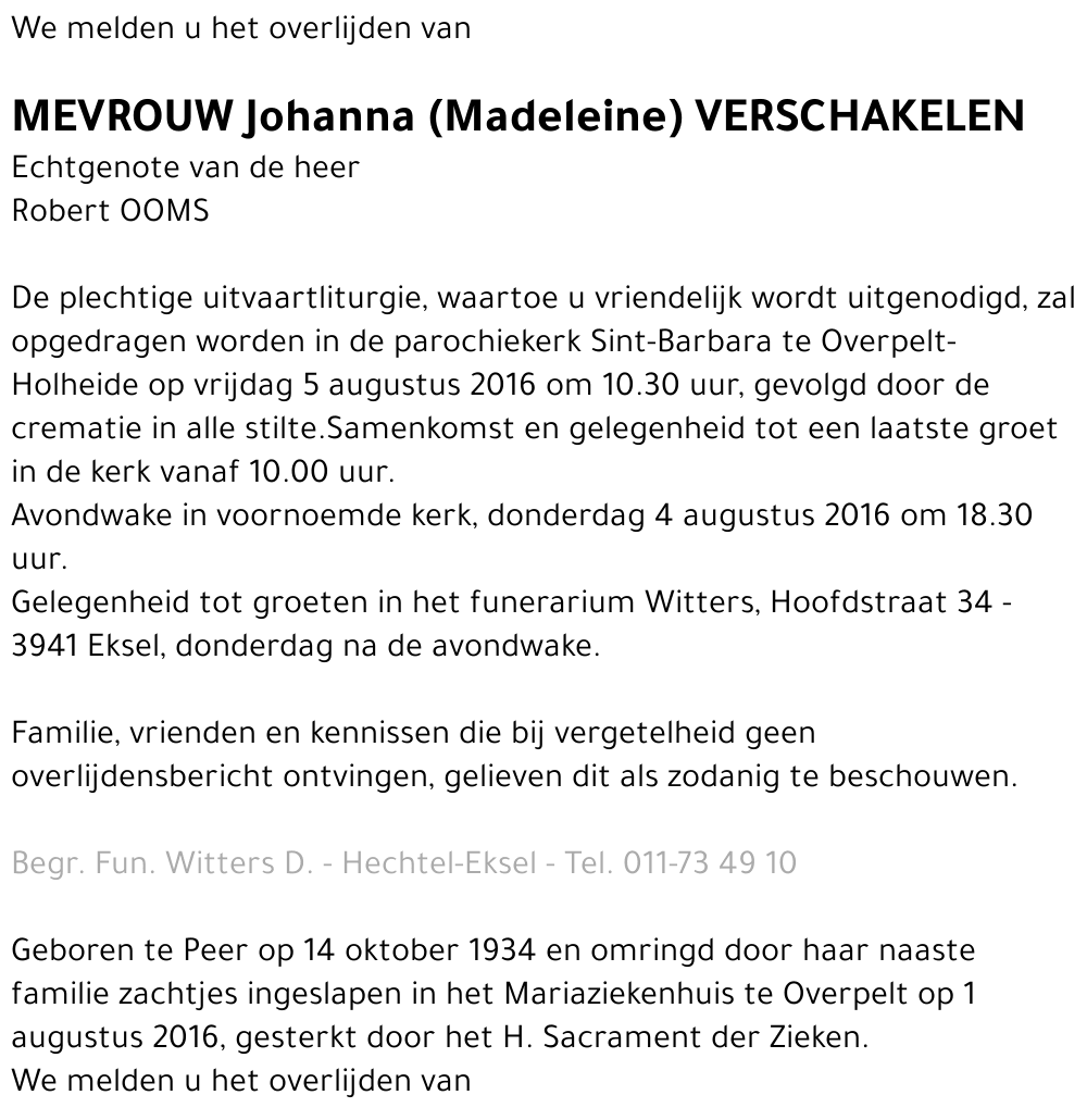 Johanna Verschakelen