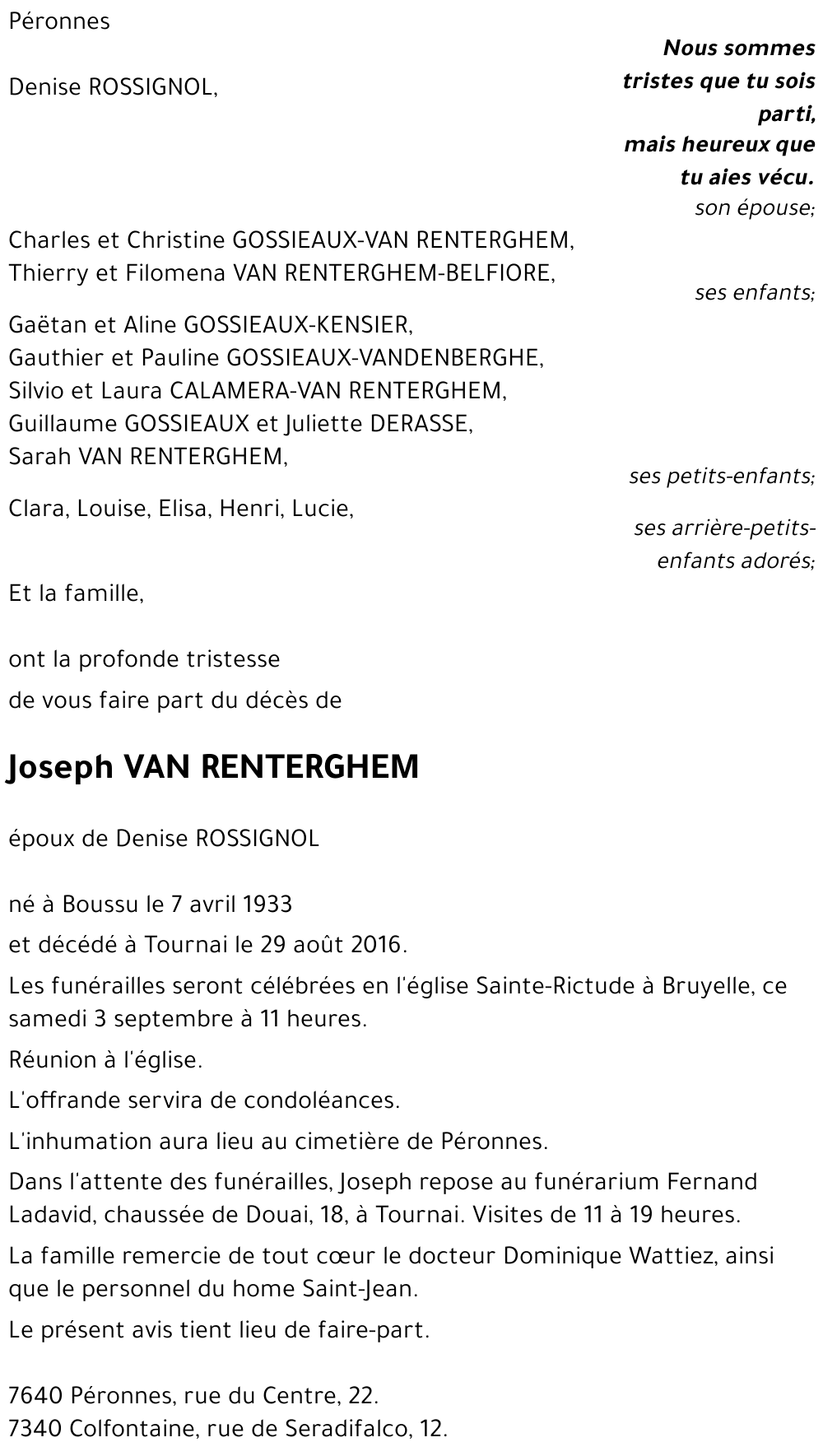 Joseph VAN RENTERGHEM