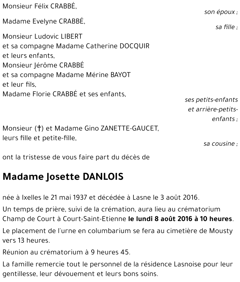 Josette DANLOIS