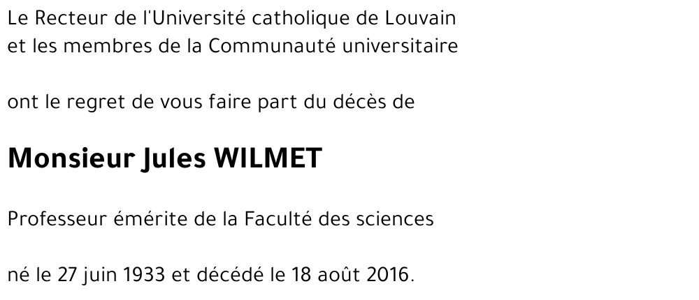 Jules WILMET