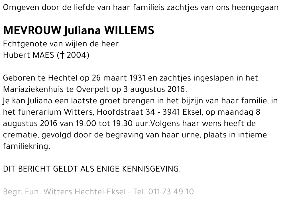 Juliana Willems