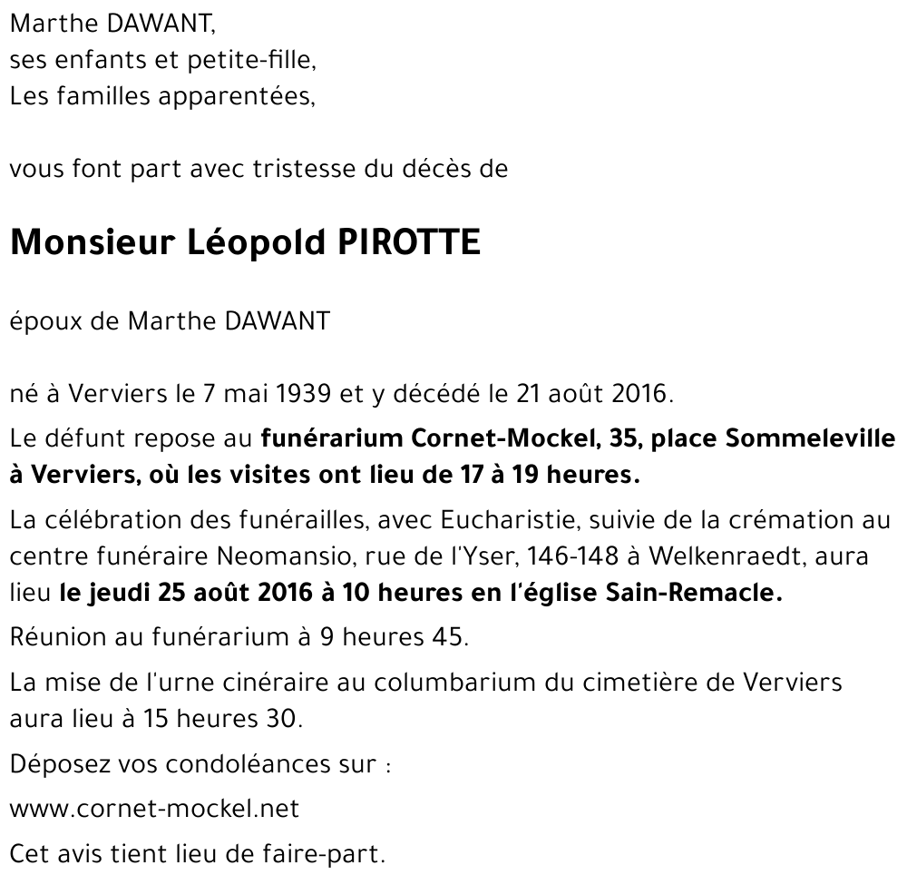 Léopold PIROTTE