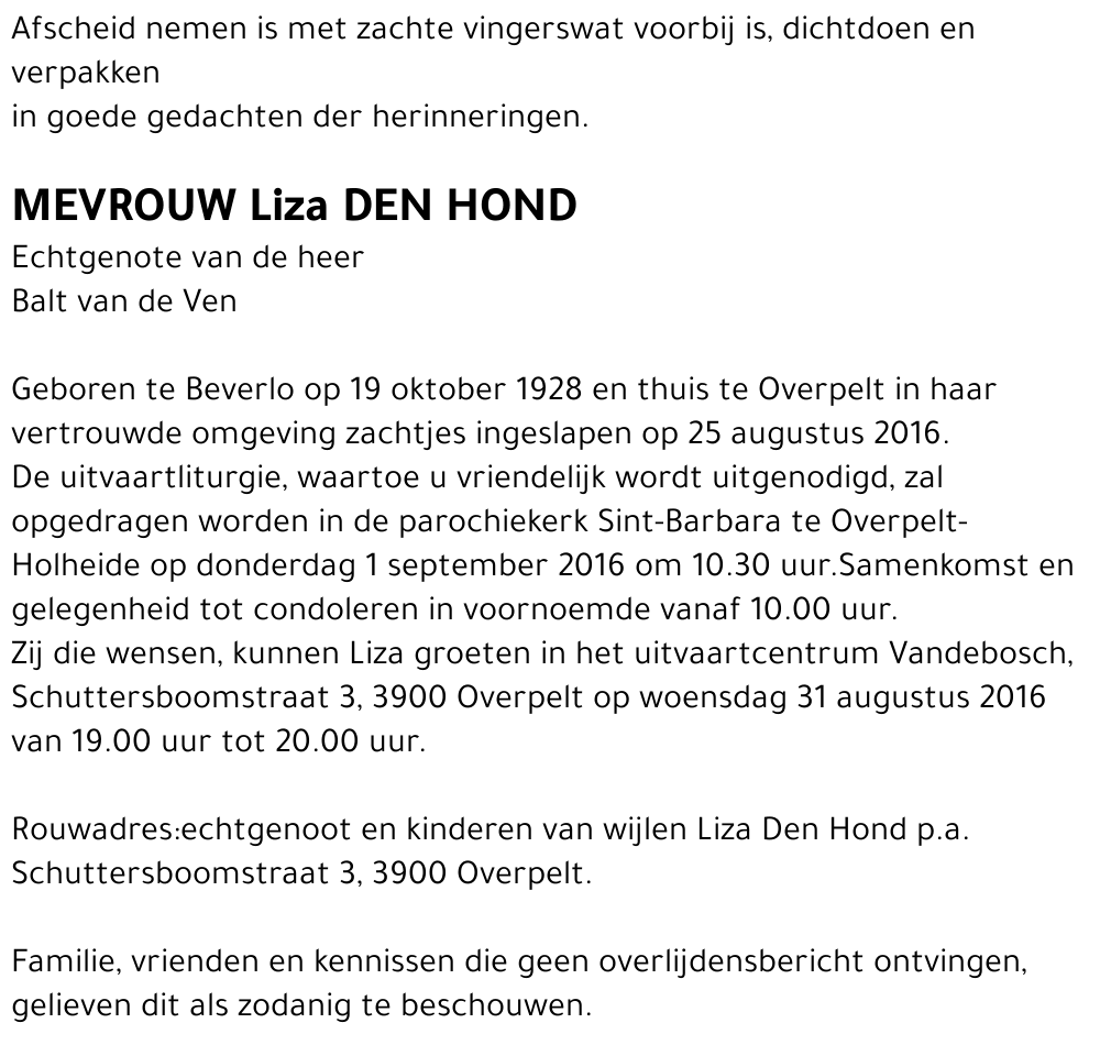 Liza Den Hond