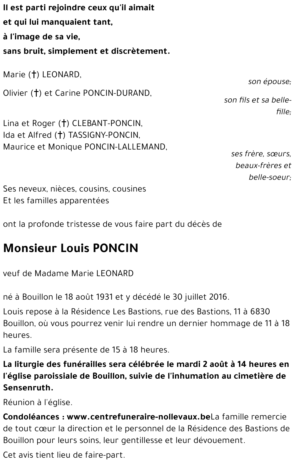 Louis PONCIN