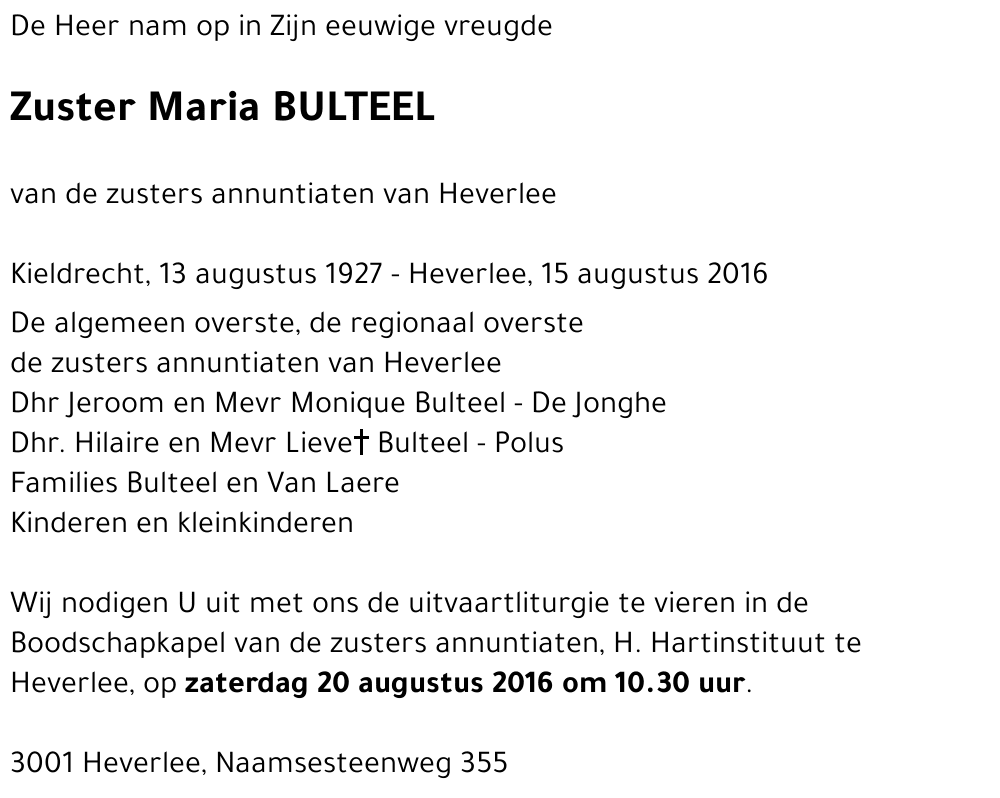 Maria BULTEEL