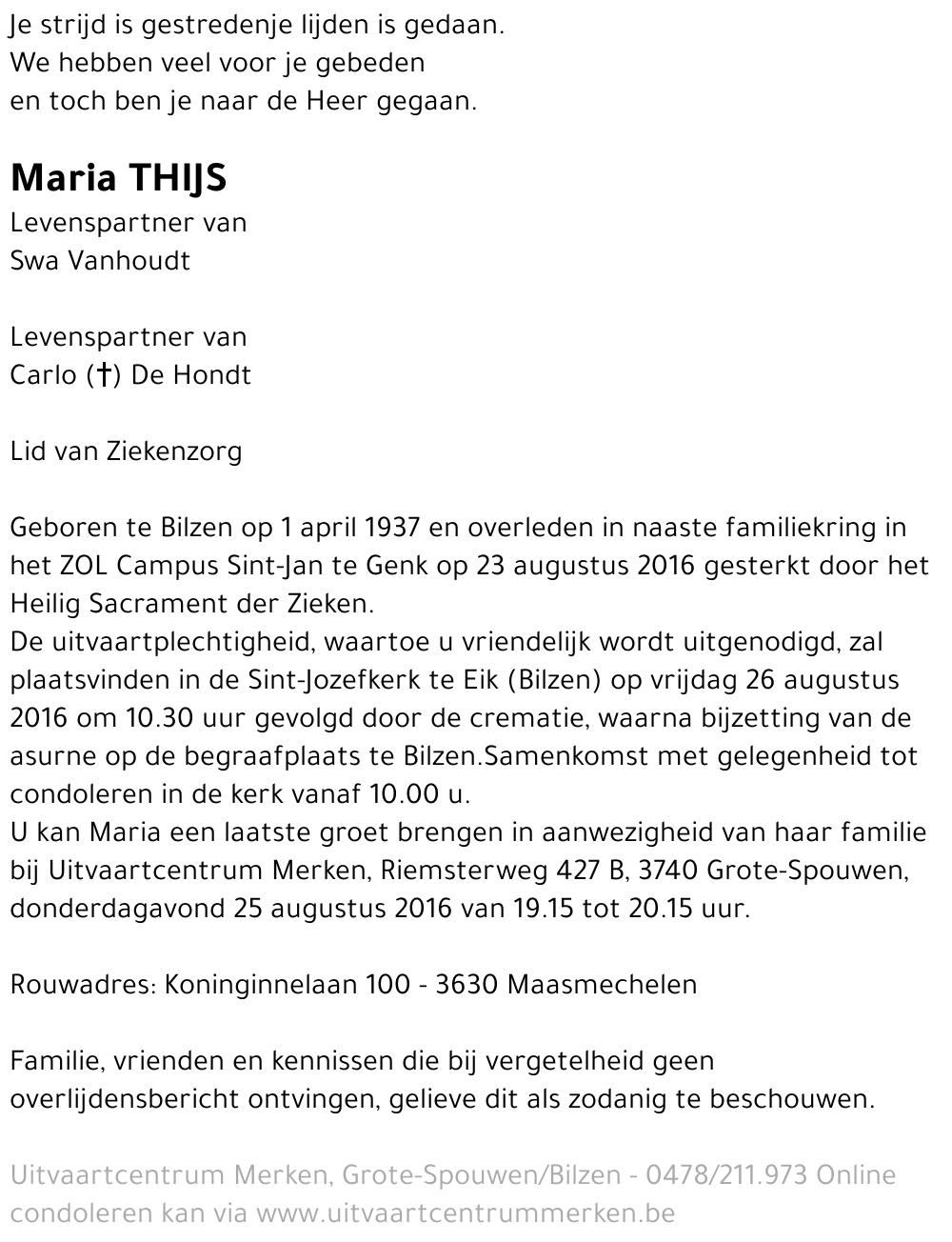 Maria THIJS