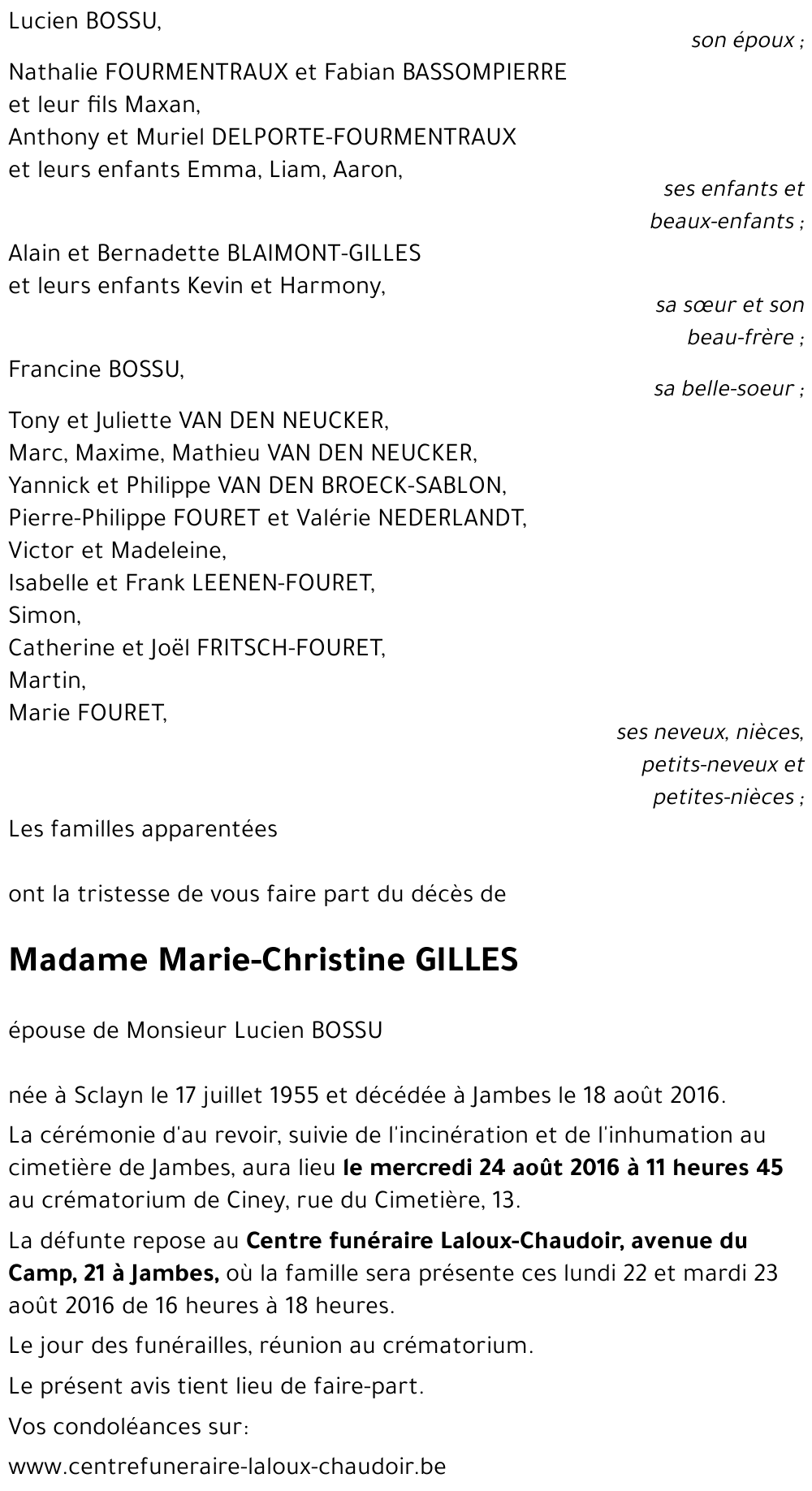 Marie-Christine GILLES