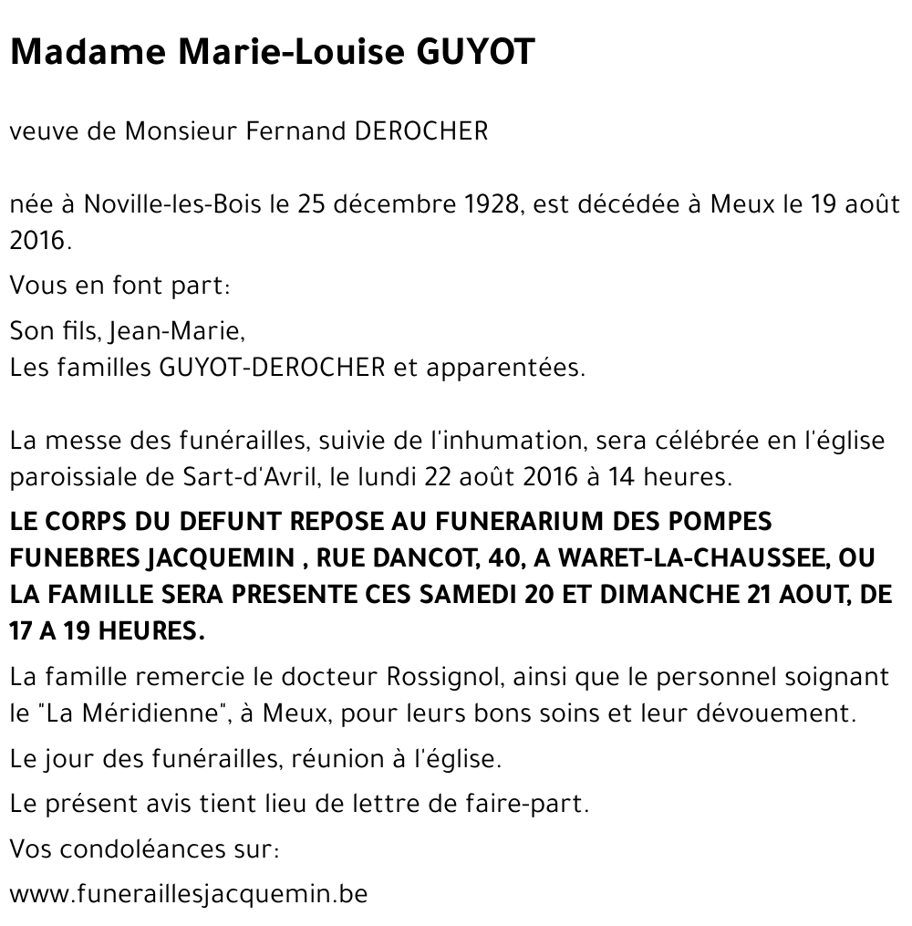 Marie-Louise GUYOT