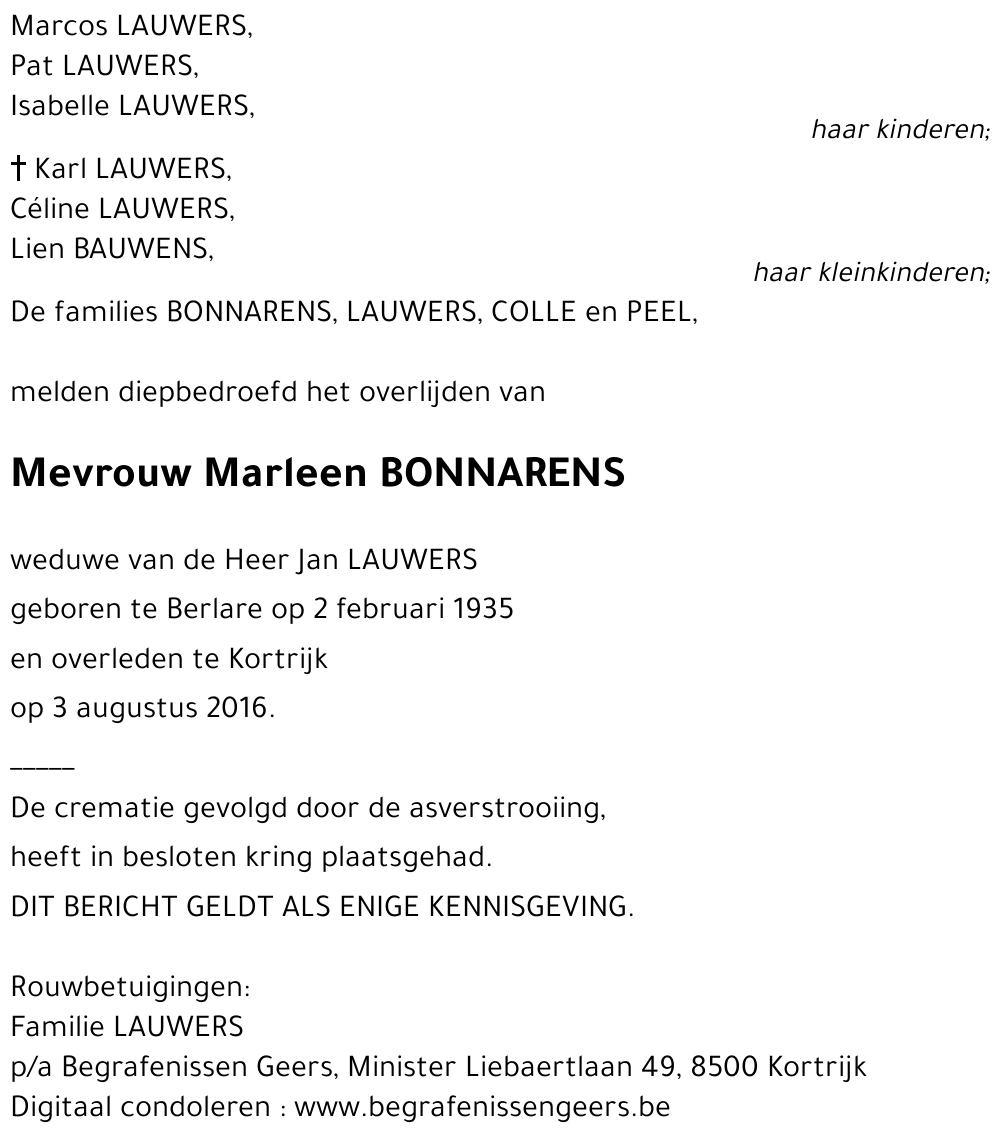 Marleen BONNARENS