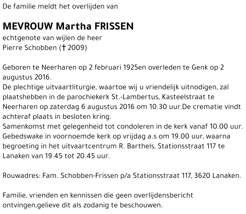 Martha Frissen