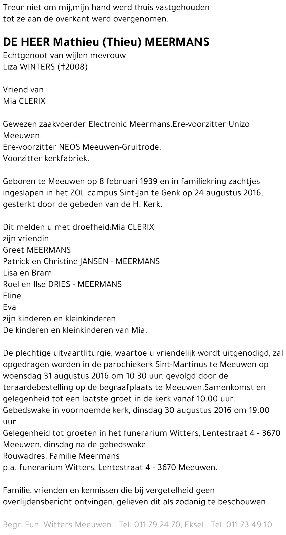 Mathieu (Thieu) Meermans