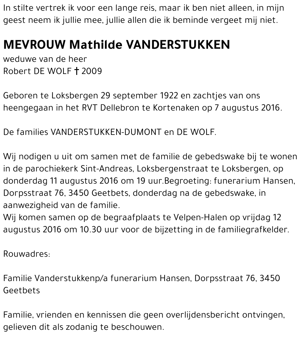 Mathilde VANDERSTUKKEN