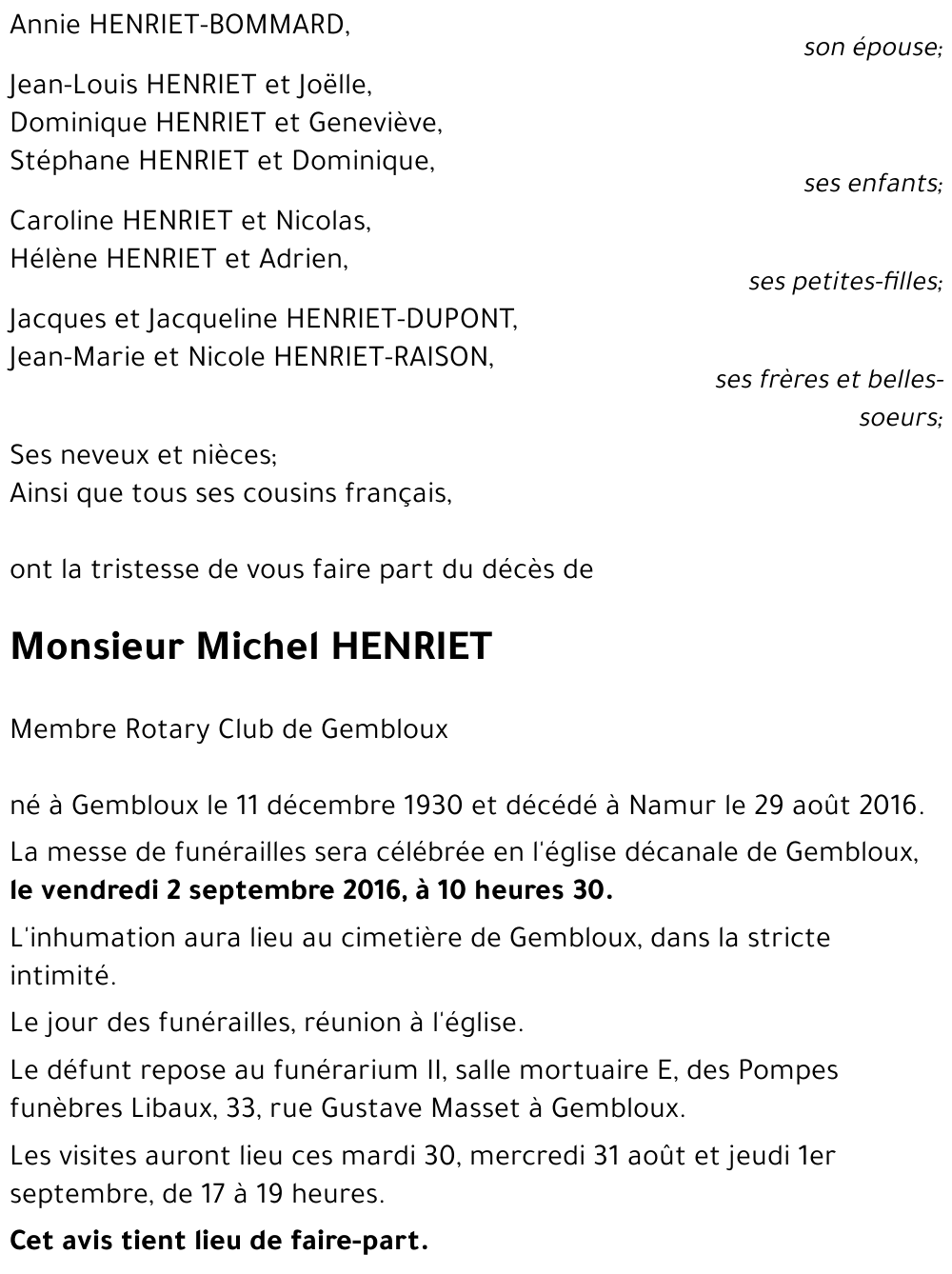 Michel HENRIET
