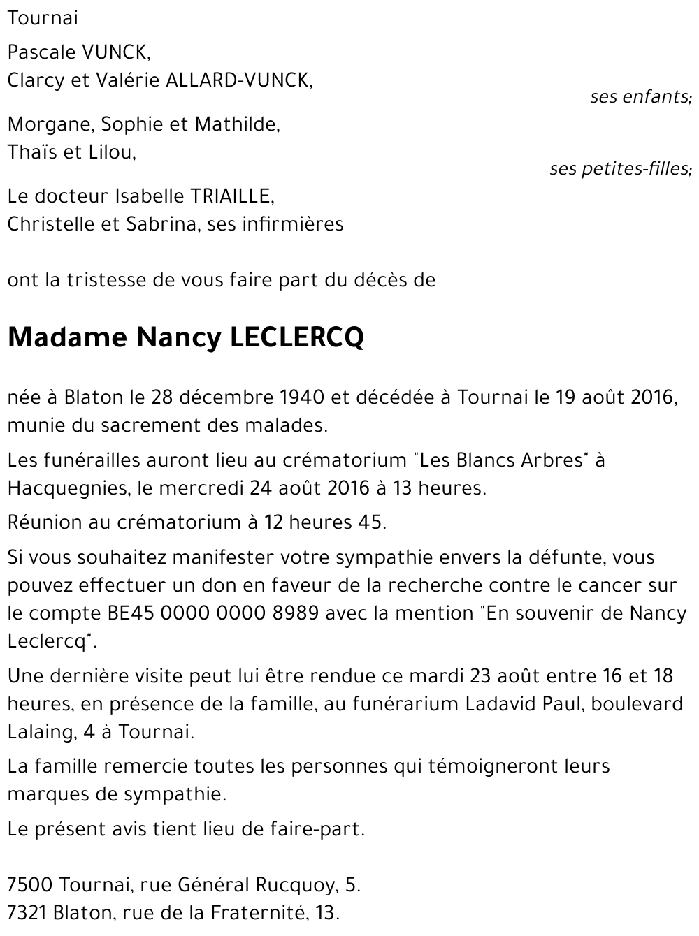 Nancy LECLERCQ