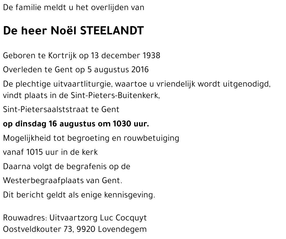 Noël STEELANDT