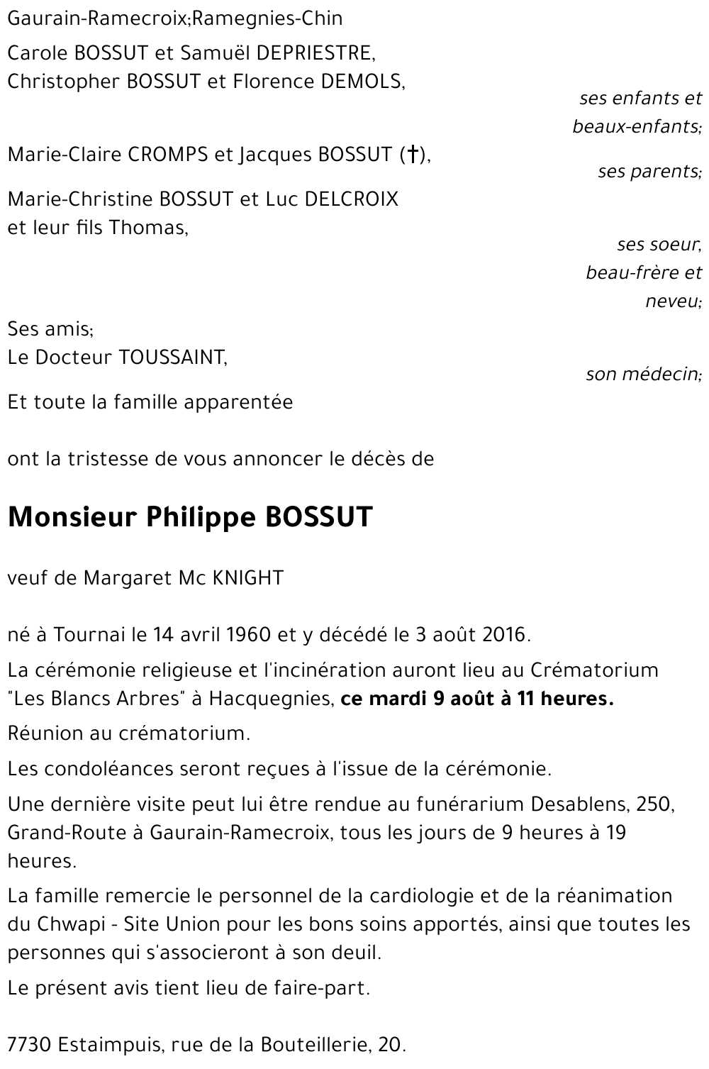 Philippe BOSSUT
