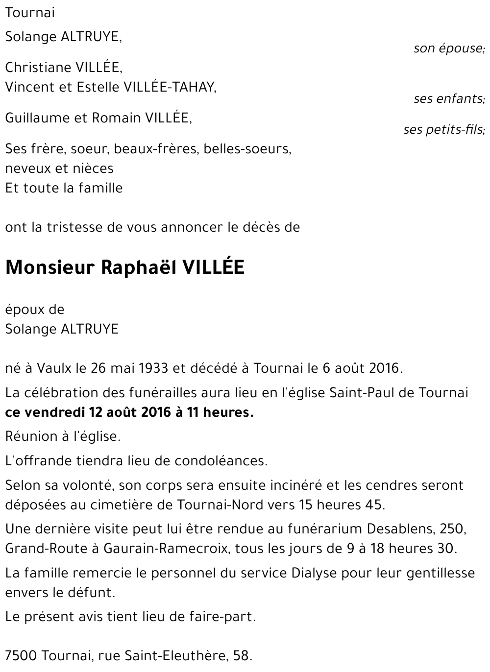 Raphaël VILLÉE