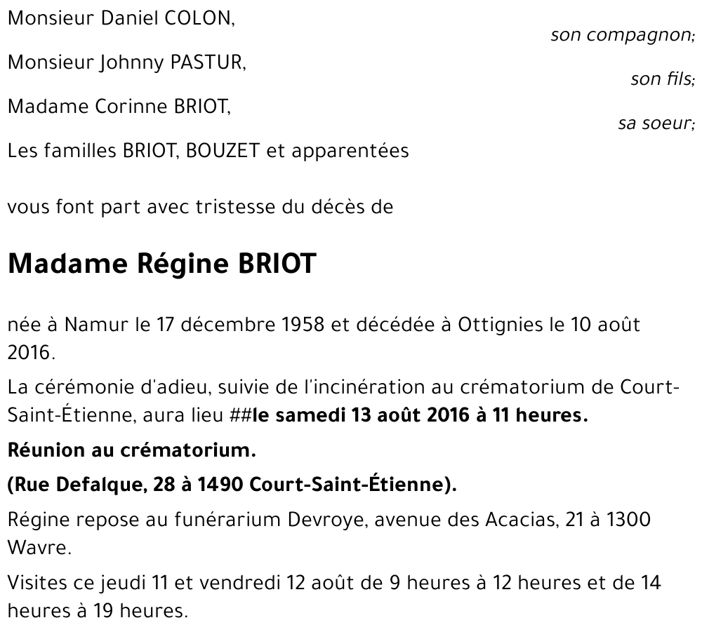 Régine BRIOT