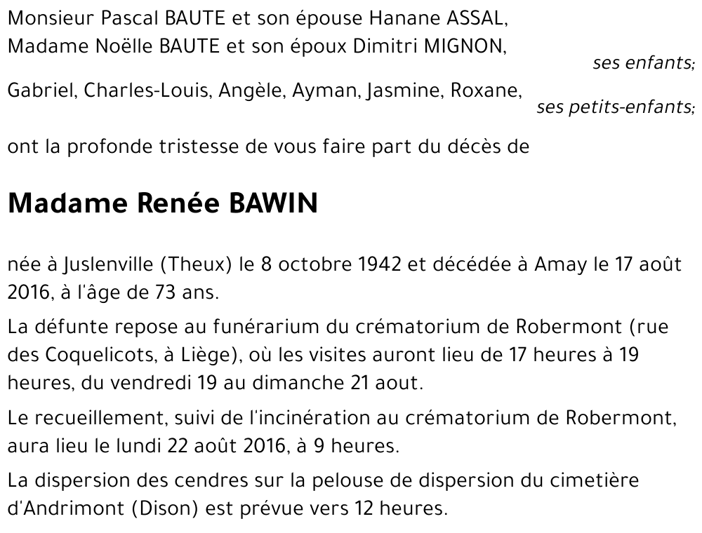 Renée BAWIN