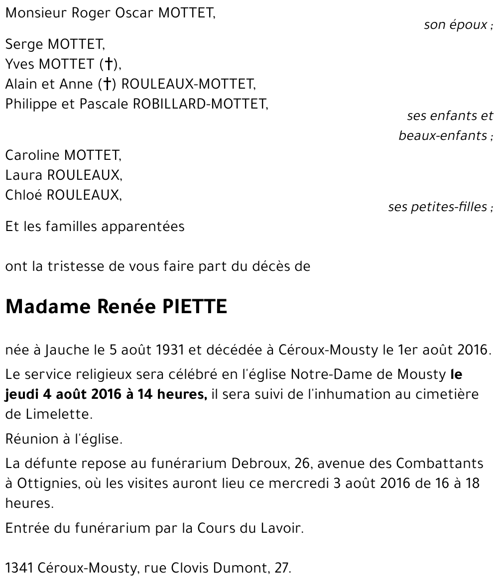 Renée PIETTE
