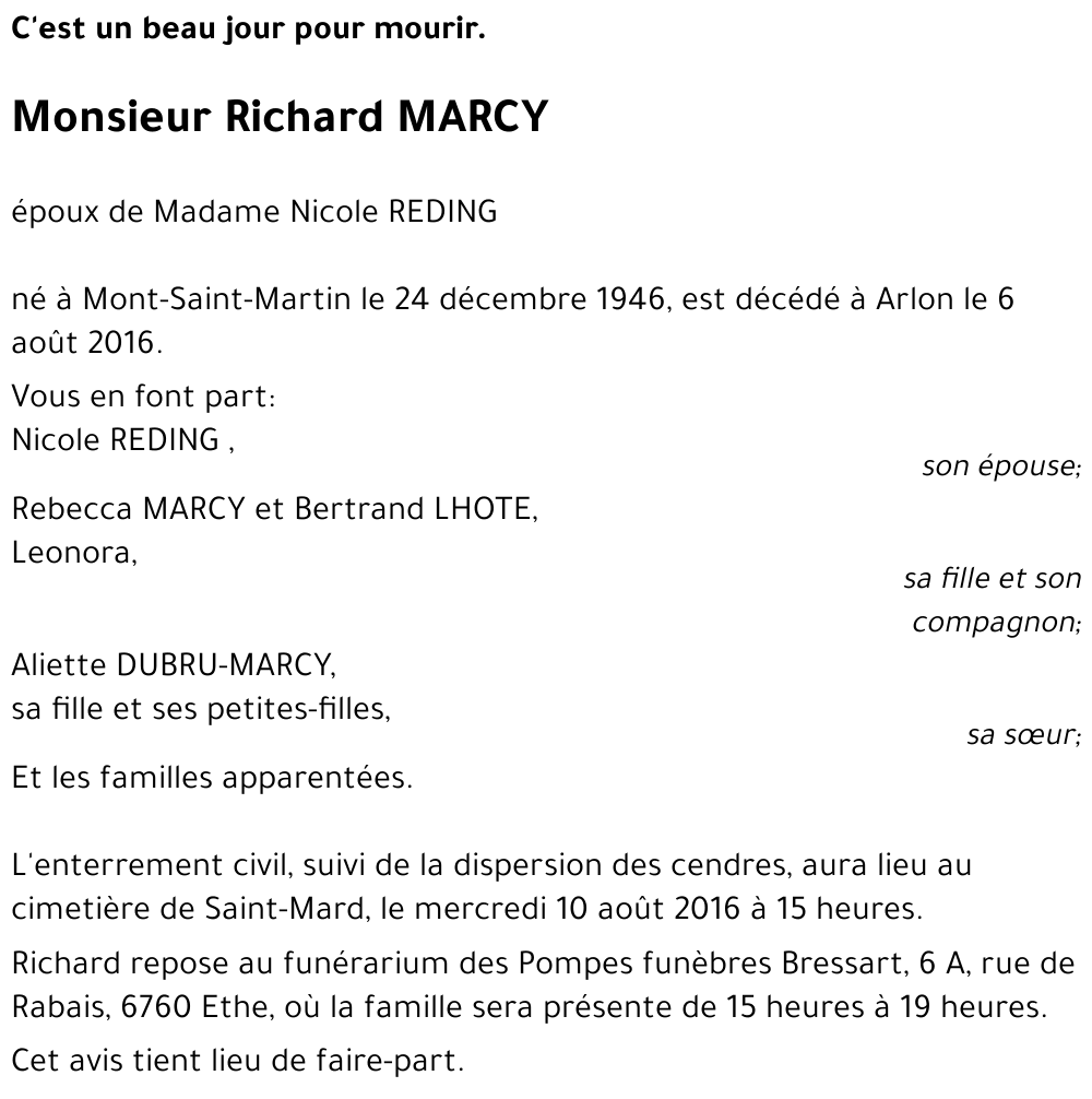 Richard MARCY 