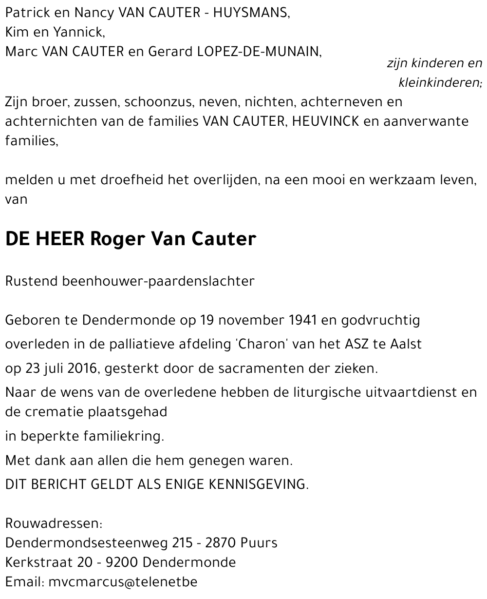 Roger Van Cauter