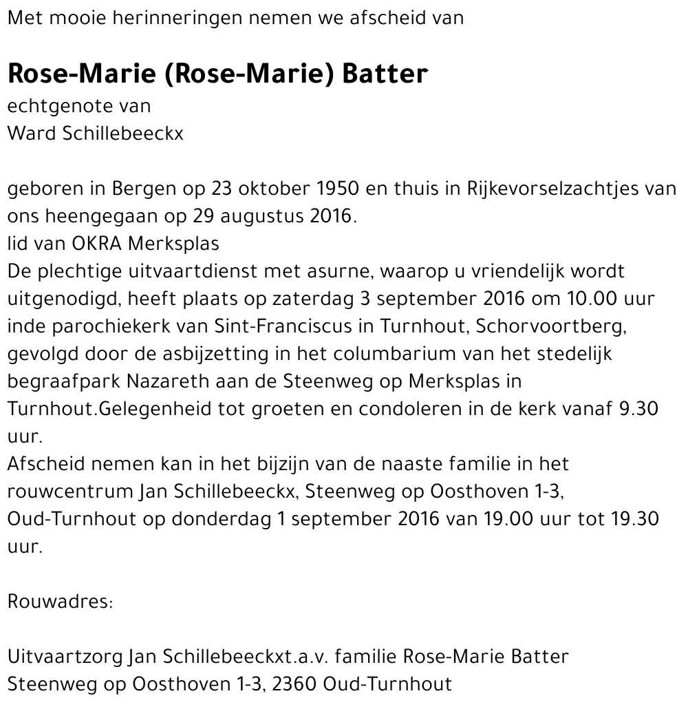 Rose-Marie Batter