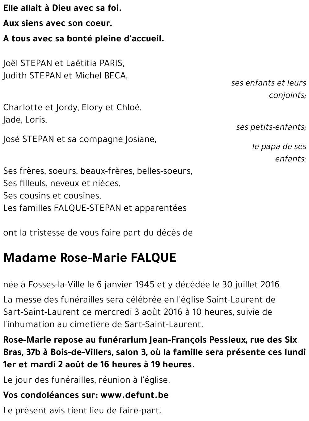 Rose-Marie FALQUE