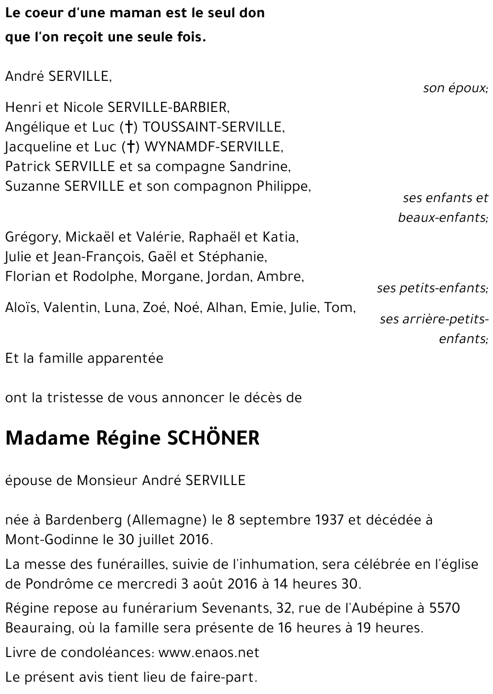 SCHÔNER Régine