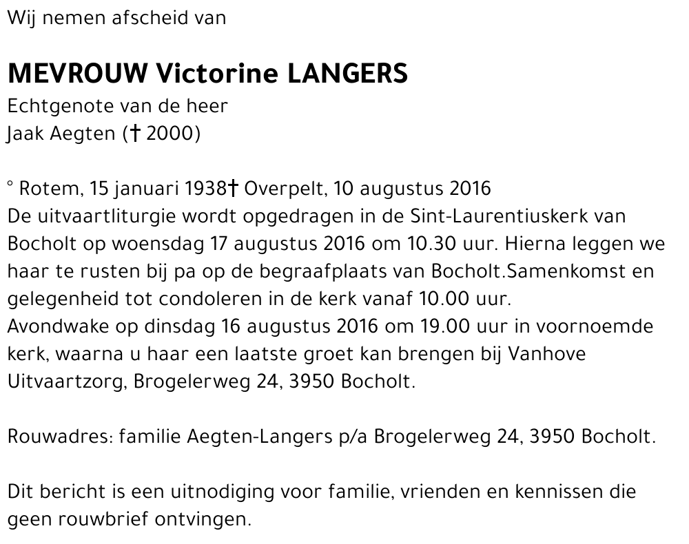 Victorine Langers