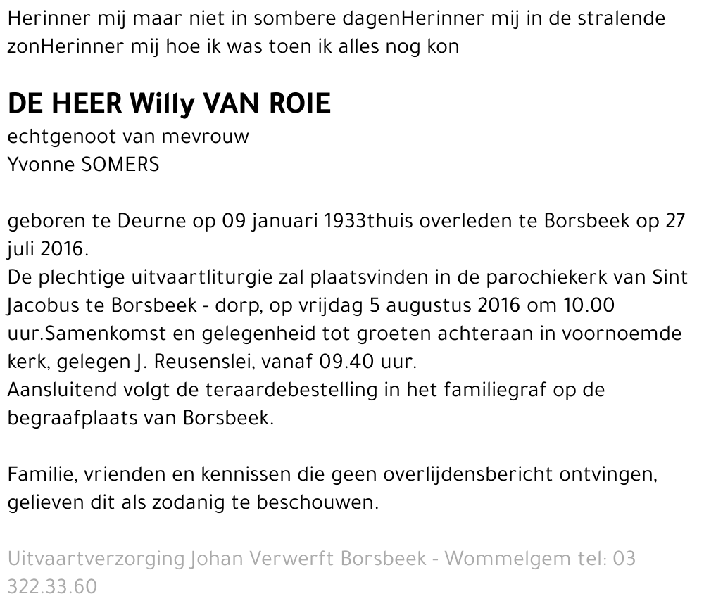 Willy Van Roie
