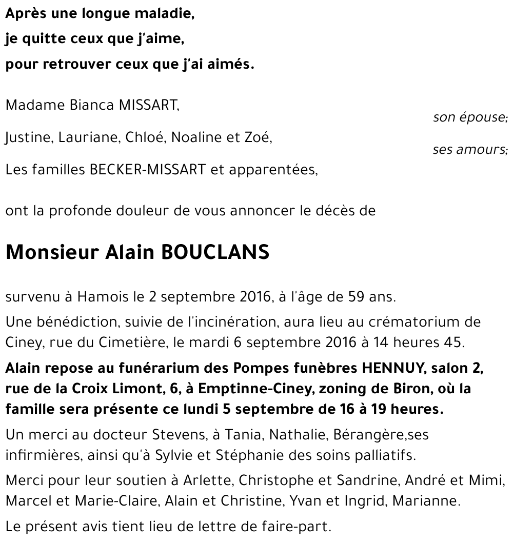 Alain BOUCLANS