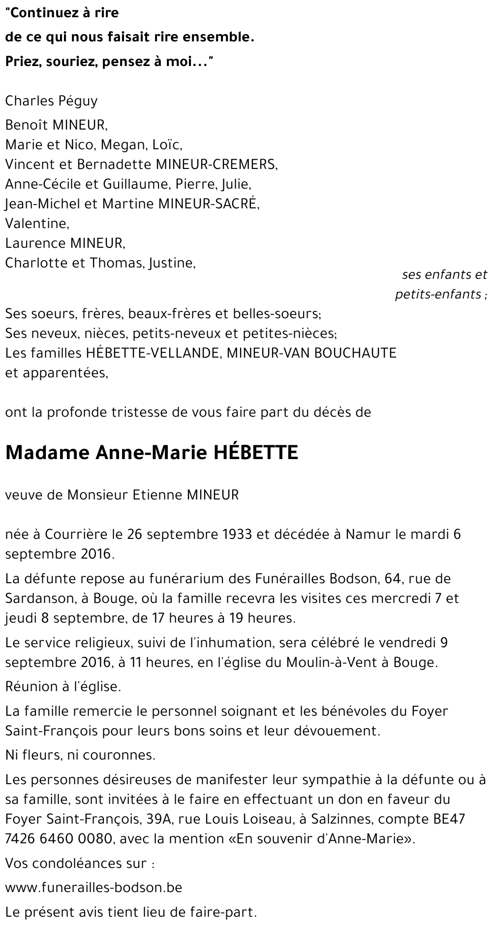 Anne-Marie HÉBETTE