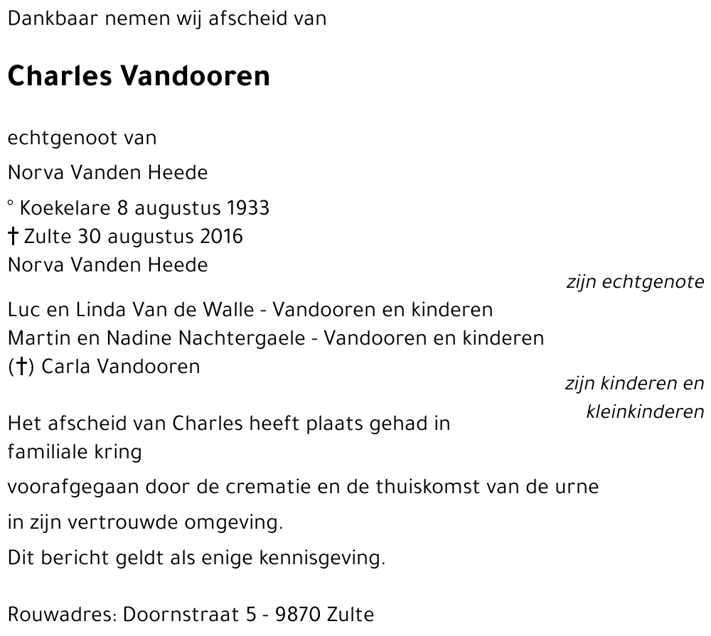 Charles Vandooren