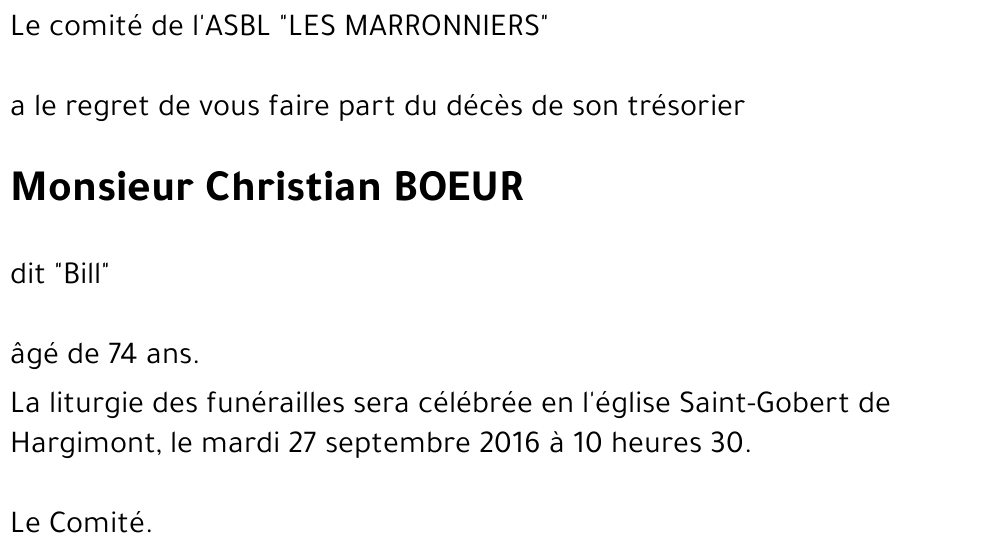 Christian BOEUR