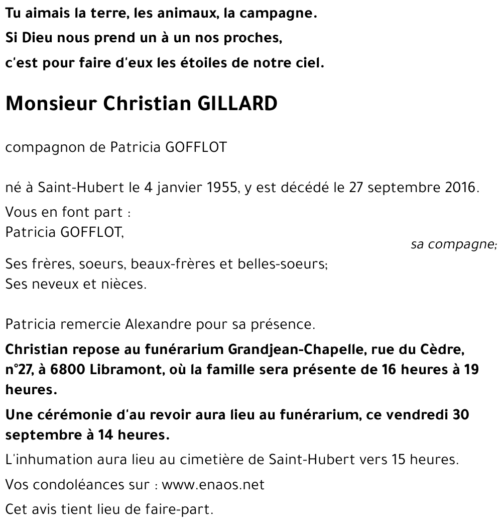 Christian GILLARD