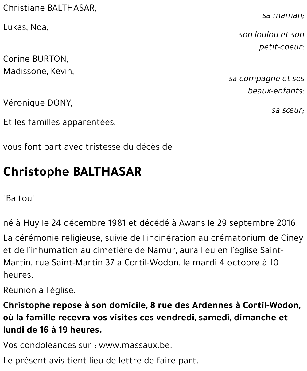 Christophe BALTHASAR