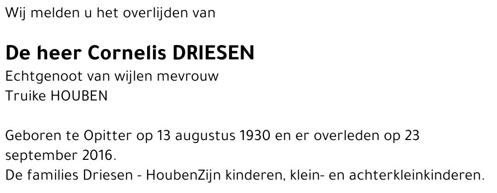 Cornelis Driesen
